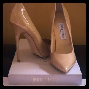 Authentic Jimmy Choo Anouk Nude Pumps!